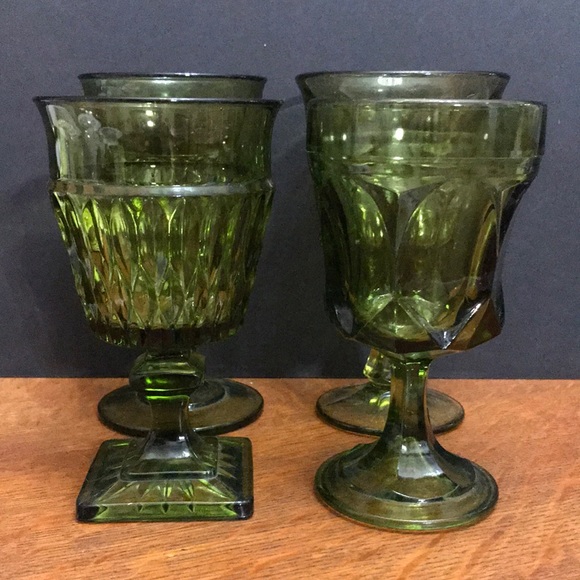 Vintage green Goblets